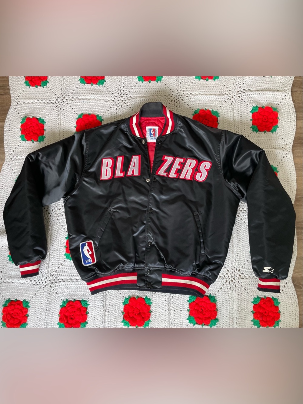 Vintage Portland Trail Blazers Starter Satin NBA Basketball Jacket Mens Size XL